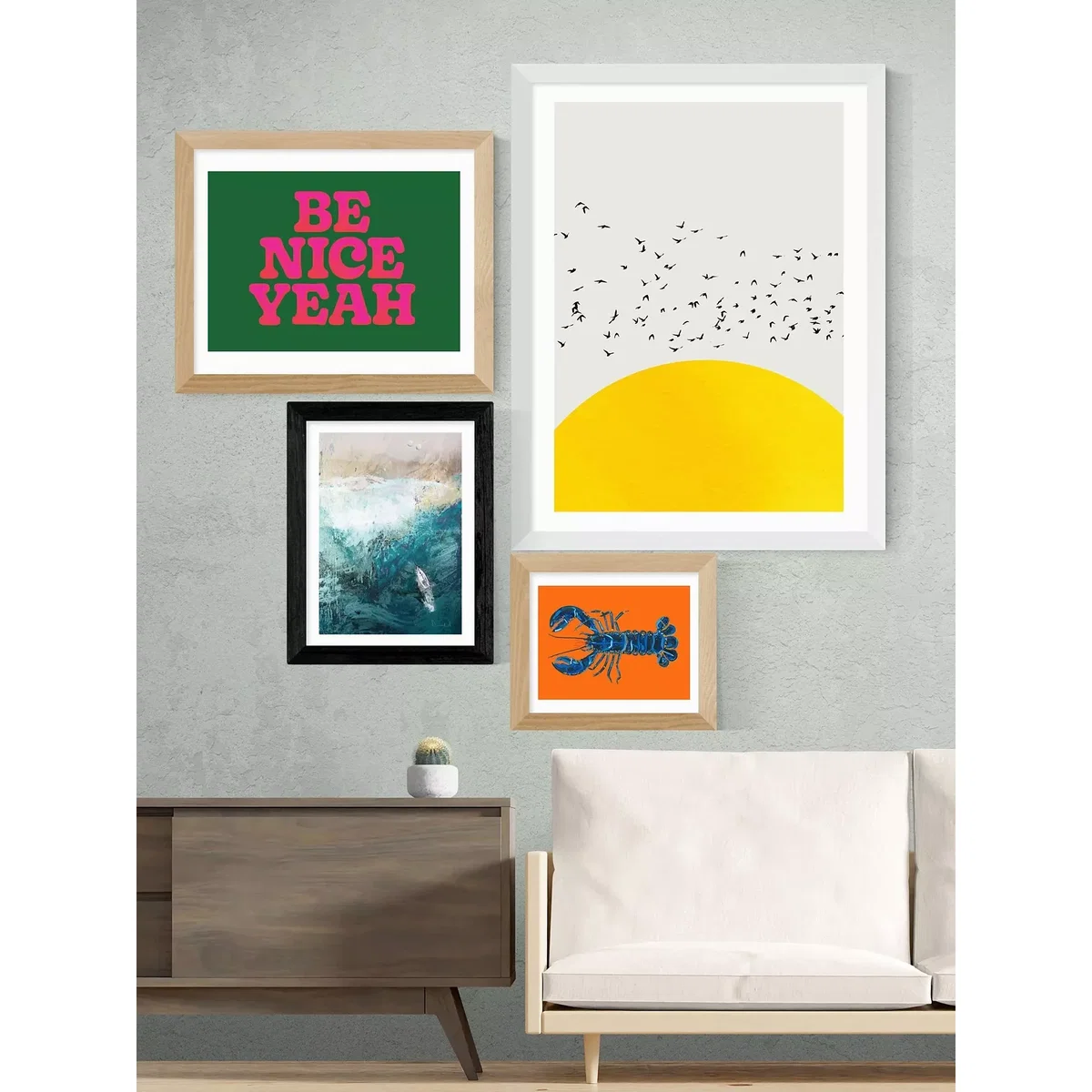EAST END PRINTS Dan Hobday 'Azure Walk' Framed Print – image 2