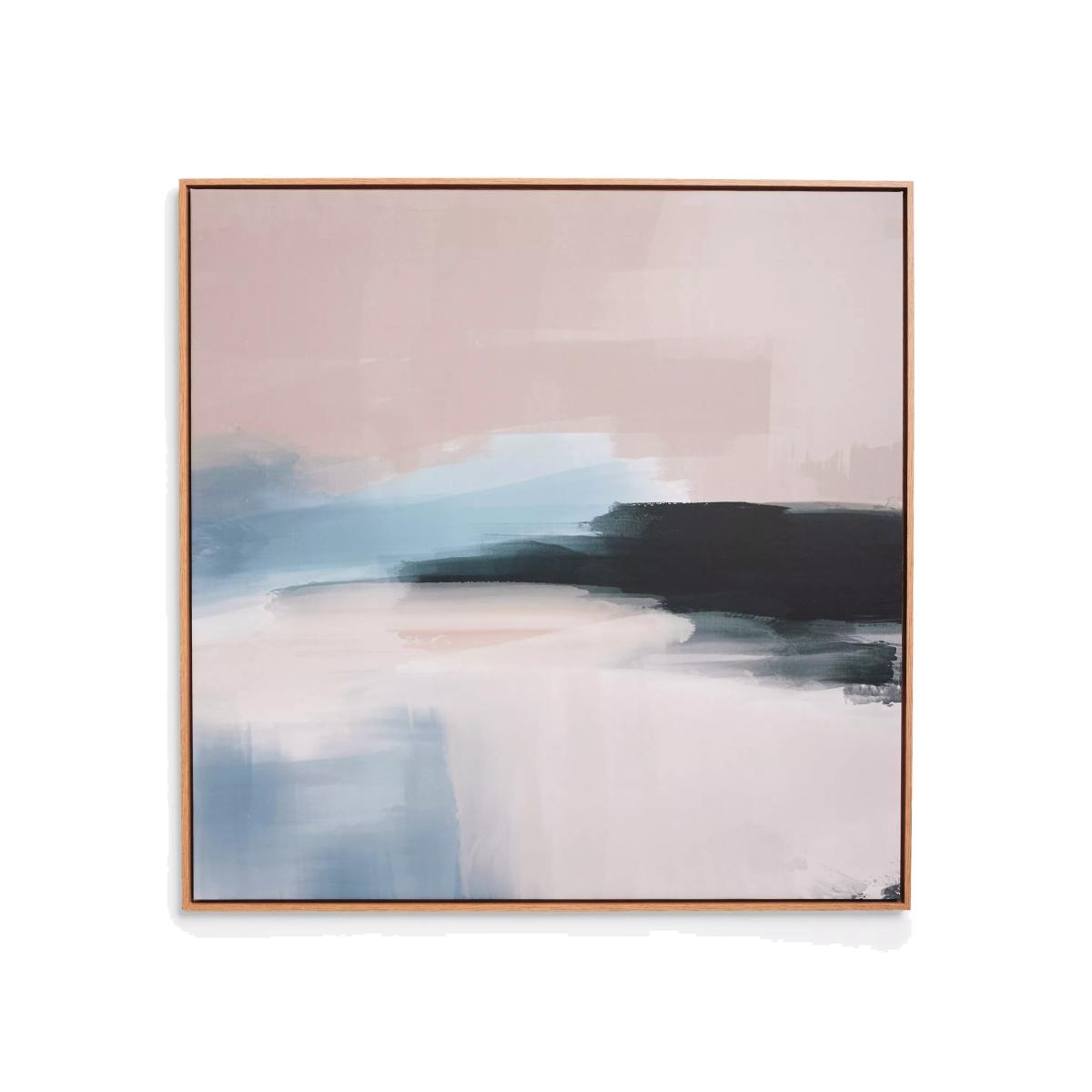 John Lewis Yharnna 'Connected Nature' Framed Canvas Print, 104 x 104cm, Blue – image 1