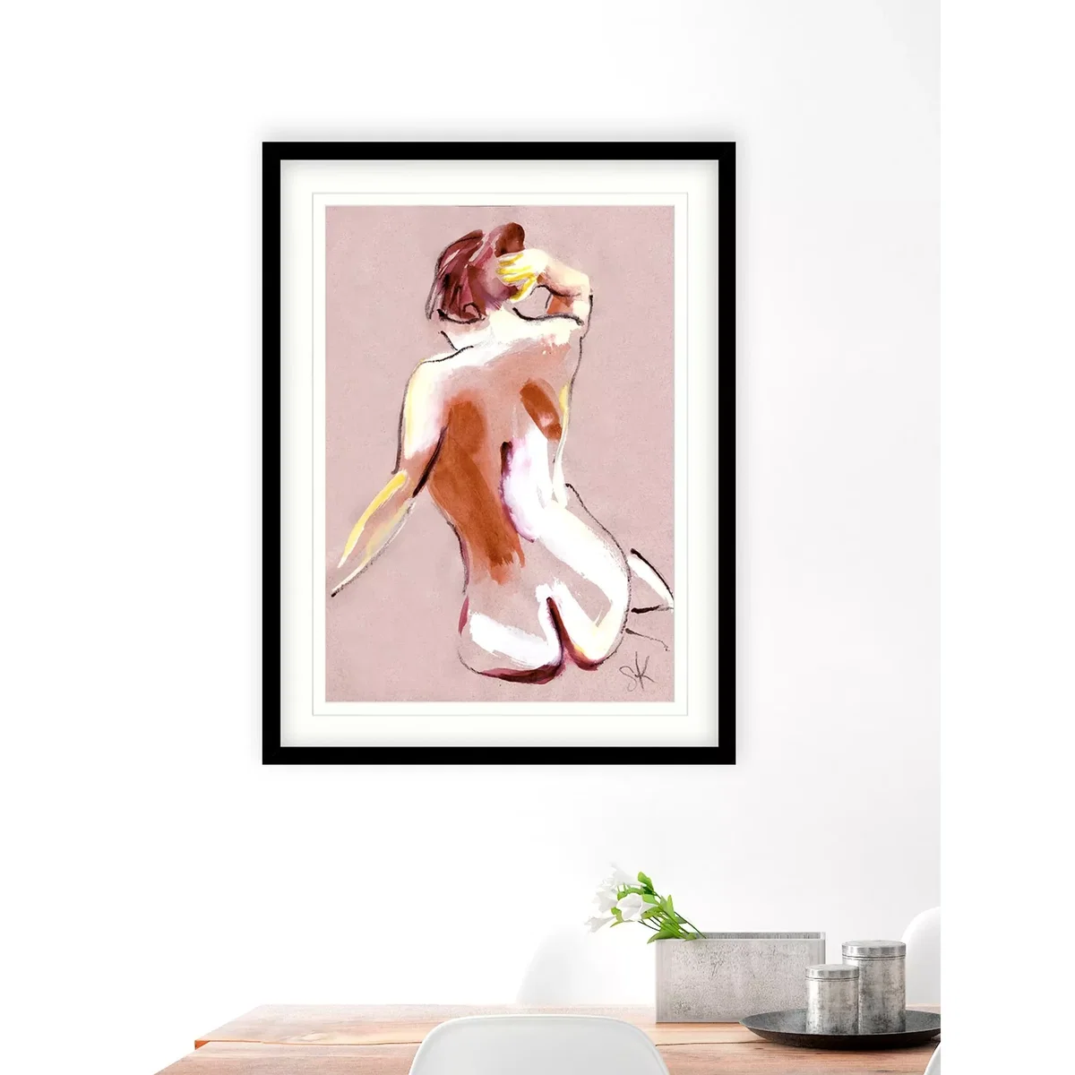 Gretchen Kelly - 'Nude No.1412' Framed Print, 83.5 x 63.5cm, Pink/Multi – image 2
