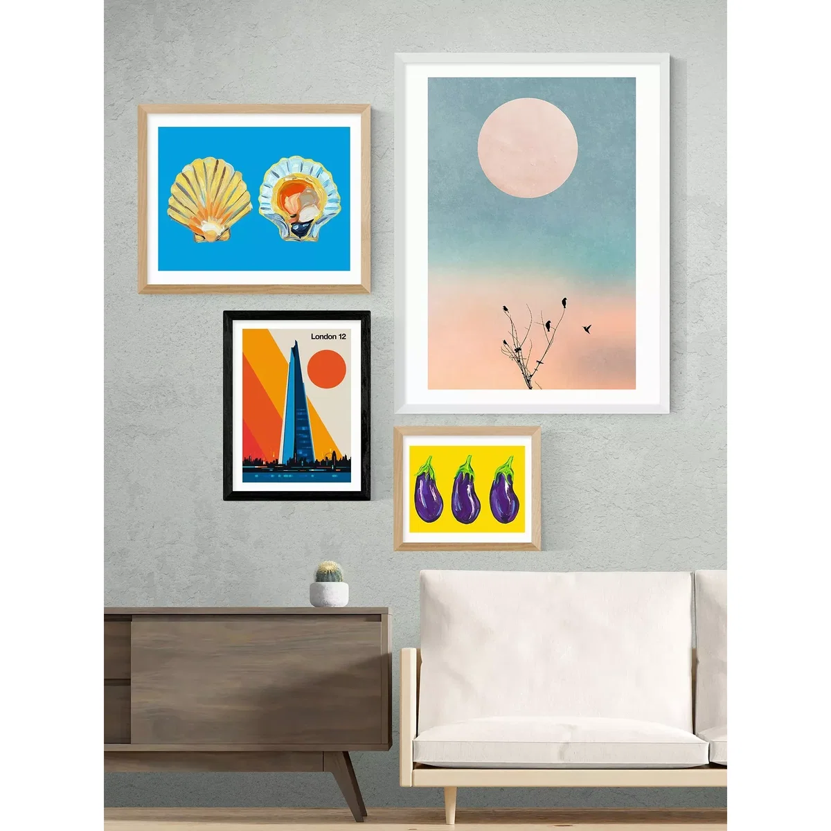 Bo Lundberg - London Wood Framed Print, 52 x 42cm, Multi – image 2