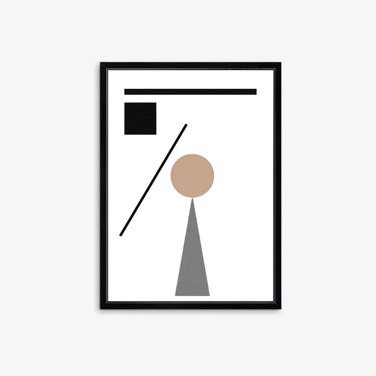 Geometry 1 - Framed Print & Mount, 76 x 56cm, Natural – image 1