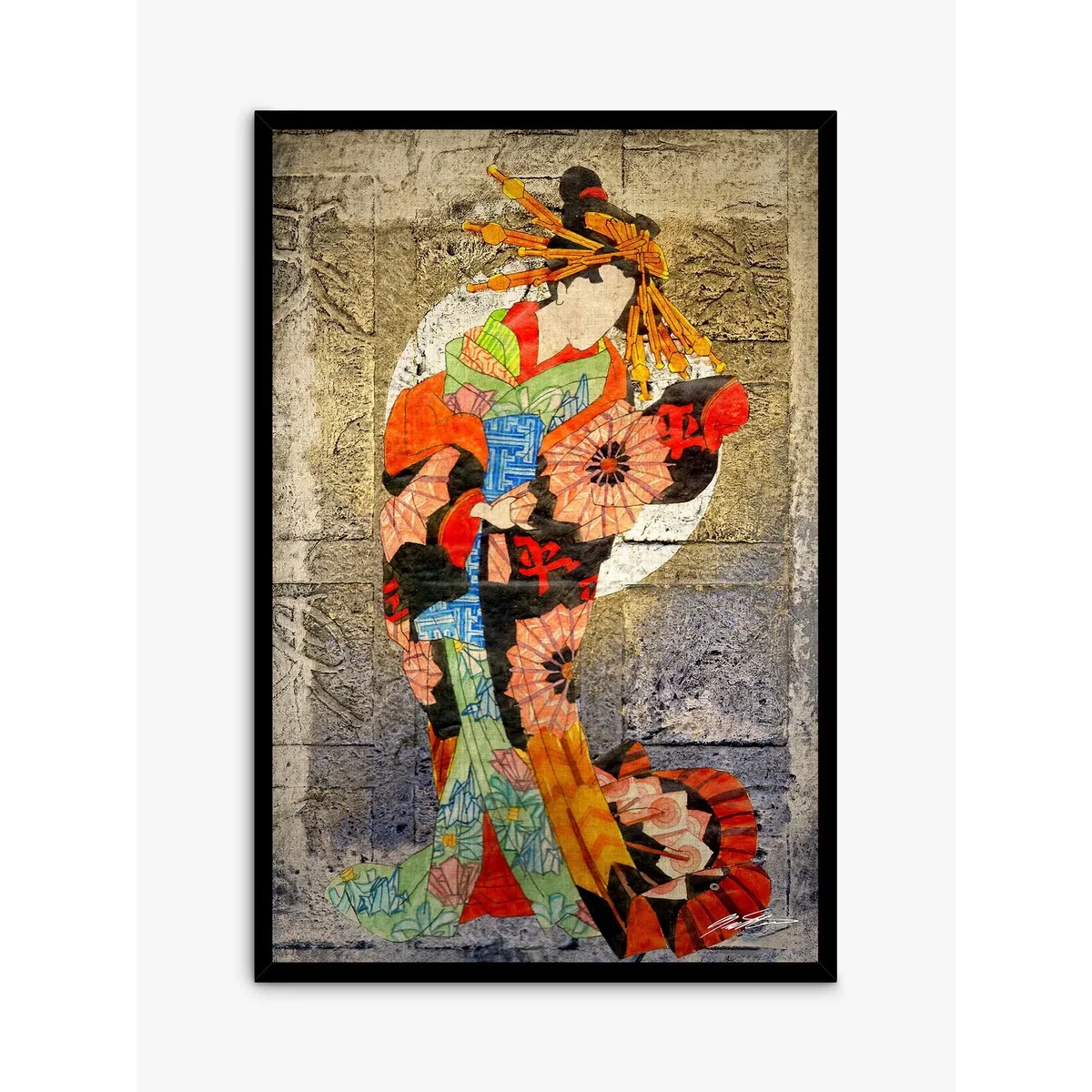 John Butler - Geisha Entertainer Framed Print & Mount, Set of 2, 62 x 42cm, Multi – image 2