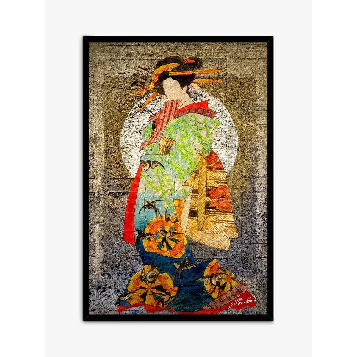 John Butler - Geisha Entertainer Framed Print & Mount, Set of 2, 62 x 42cm, Multi – image 3