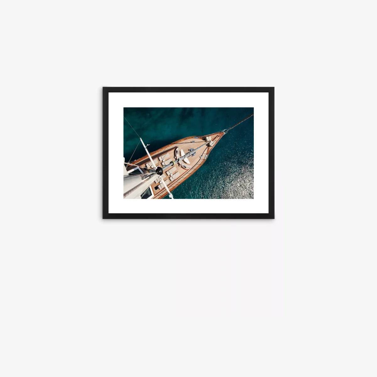 Sail Boat - Framed Print & Mount, 66 x 86cm, Blue – image 1