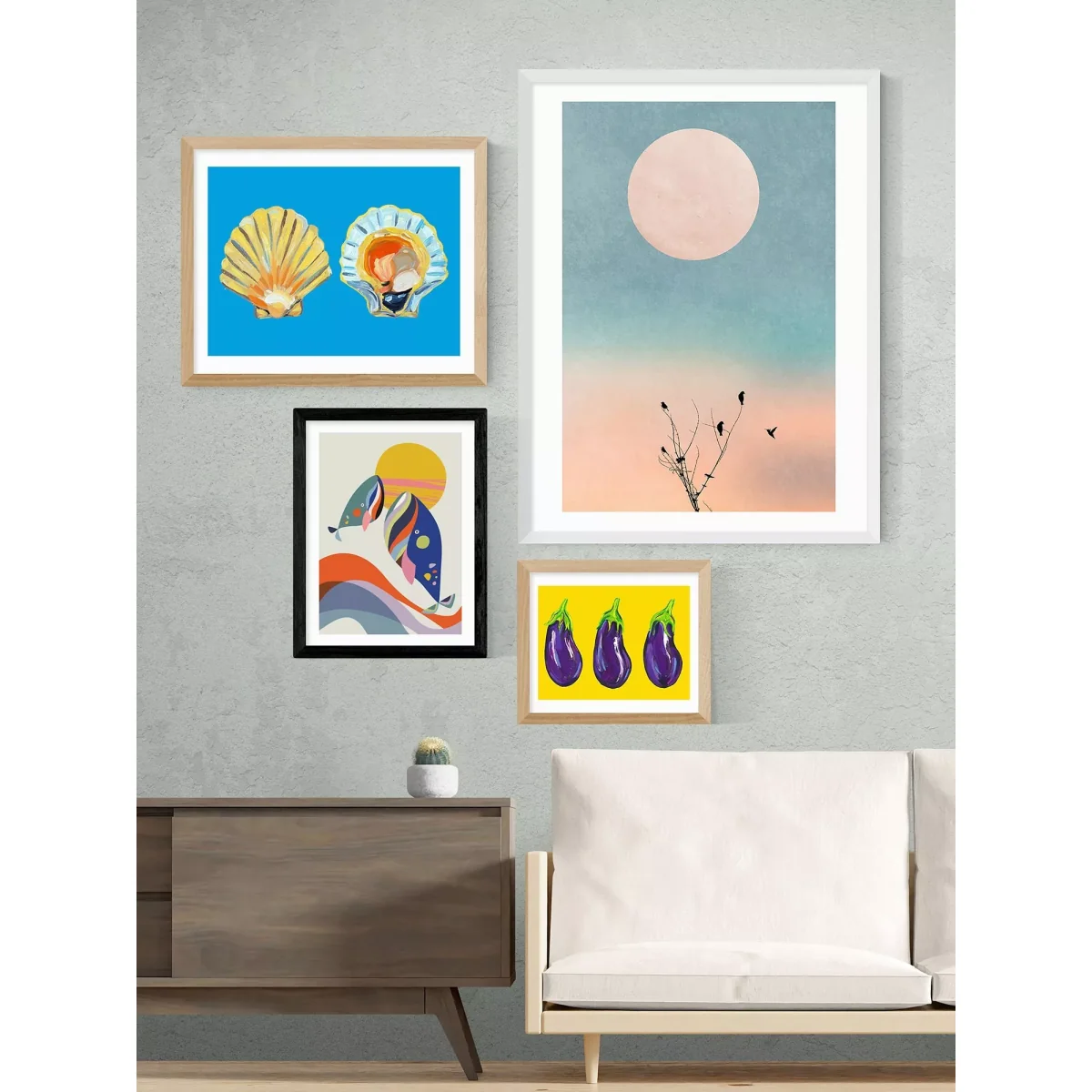 EAST END PRINTS Rachel Lee 'Whales' Framed Print – image 2
