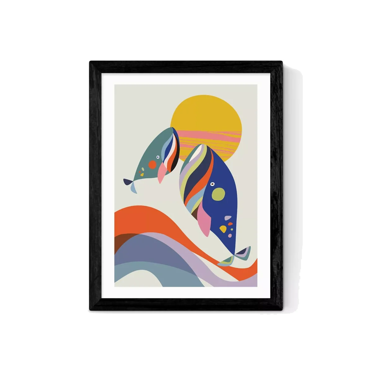 EAST END PRINTS Rachel Lee 'Whales' Framed Print – image 1