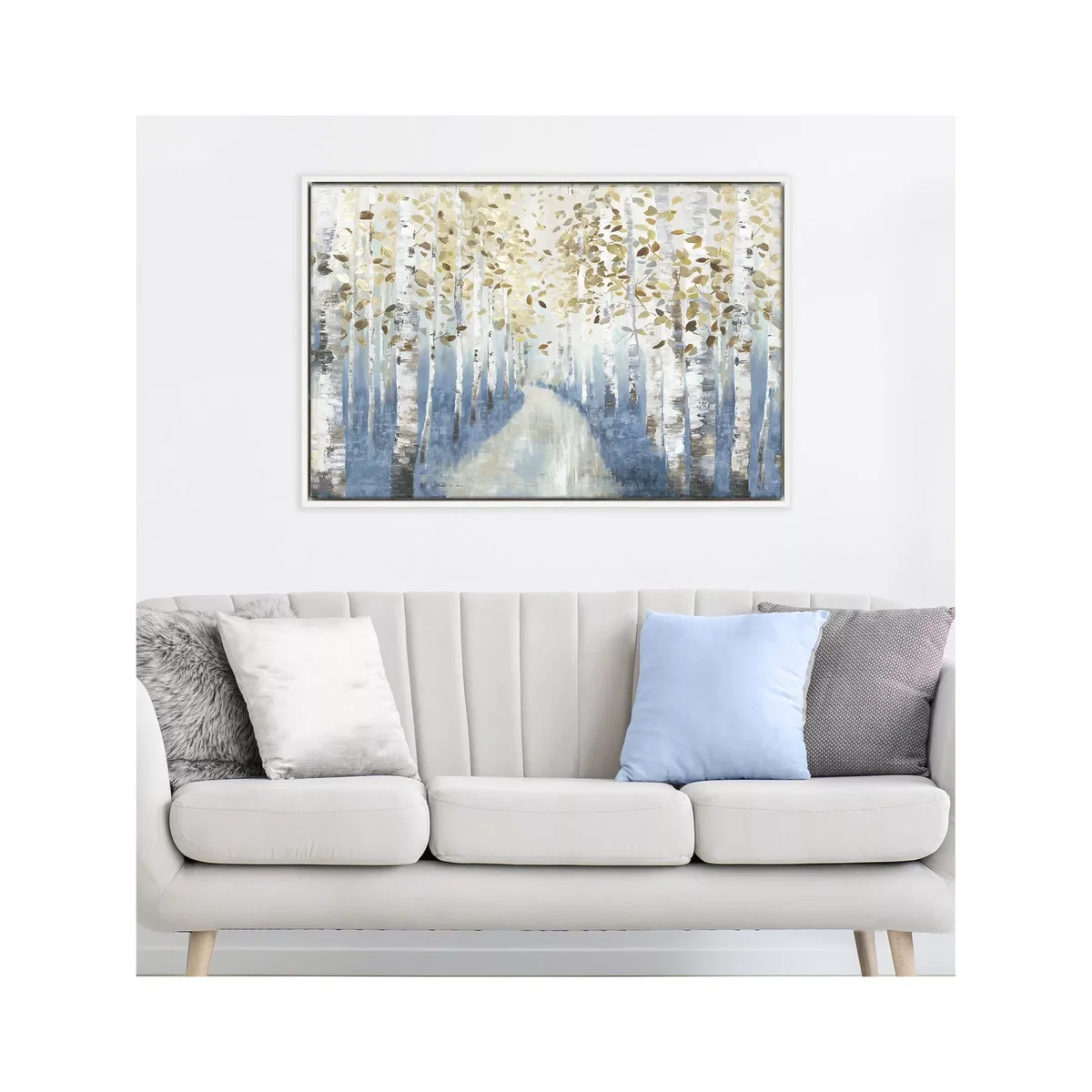 Allison Pearce - 'New Path I' Framed Canvas Print, 64 x 94cm, Blue/Multi – image 2