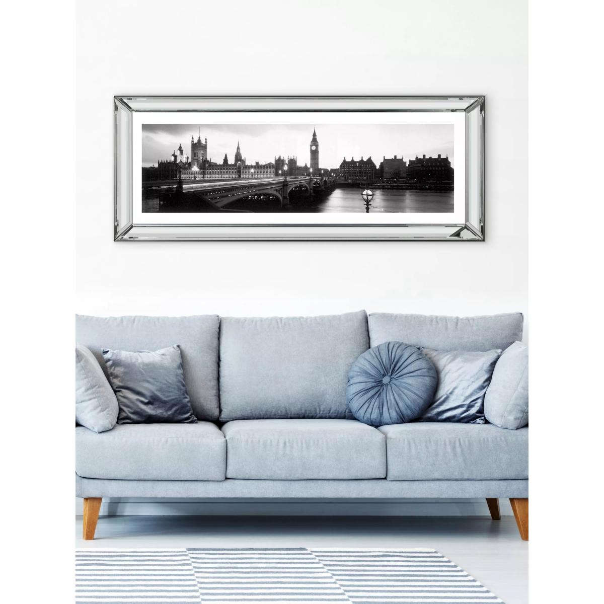 Brookpace Lascelles 'Westminster, London' Framed Print, 43 x 106cm, Black/White – image 2