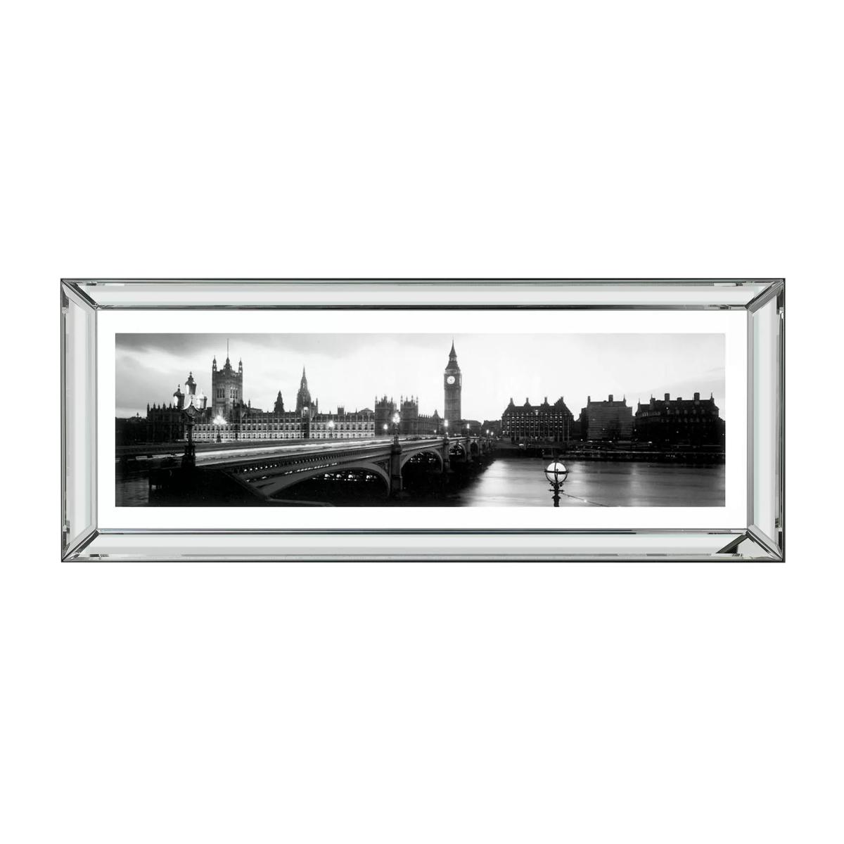 Brookpace Lascelles 'Westminster, London' Framed Print, 43 x 106cm, Black/White – image 1