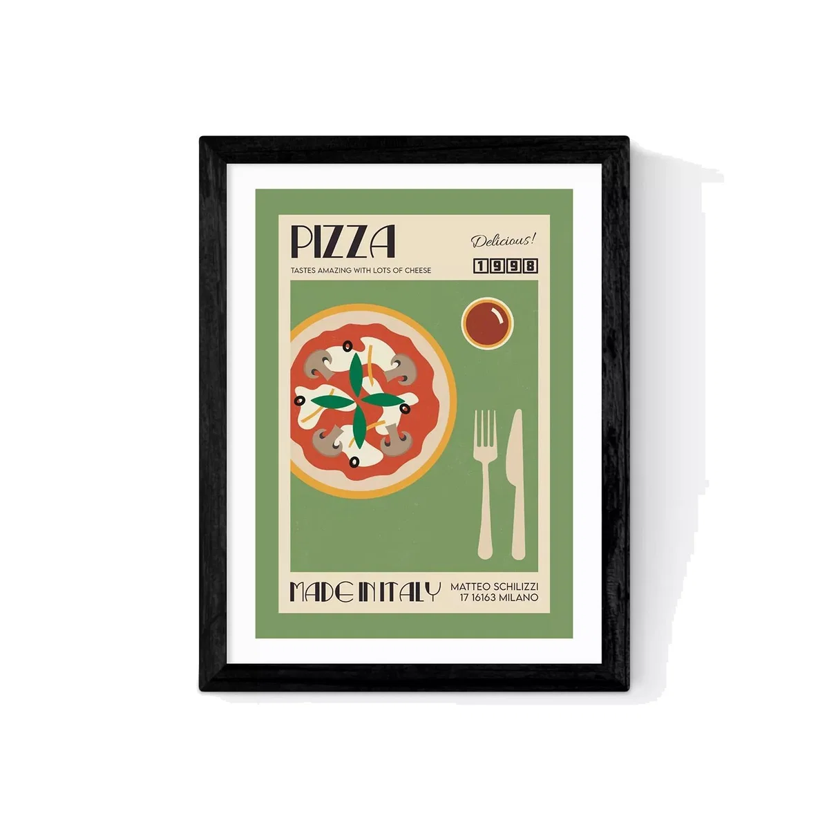 EAST END PRINTS We Made Something Nice 'Pizza' Framed Print – image 1