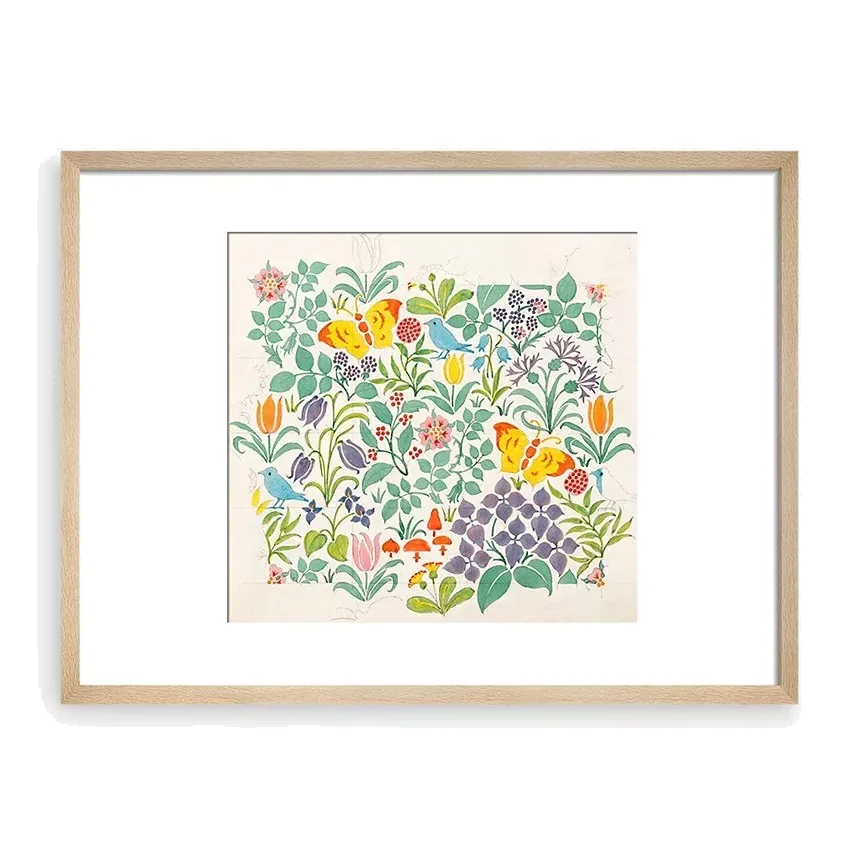 John Lewis V&A CFA Voysey 'Spring Flowers' Framed Print, 40 x 50cm – image 1