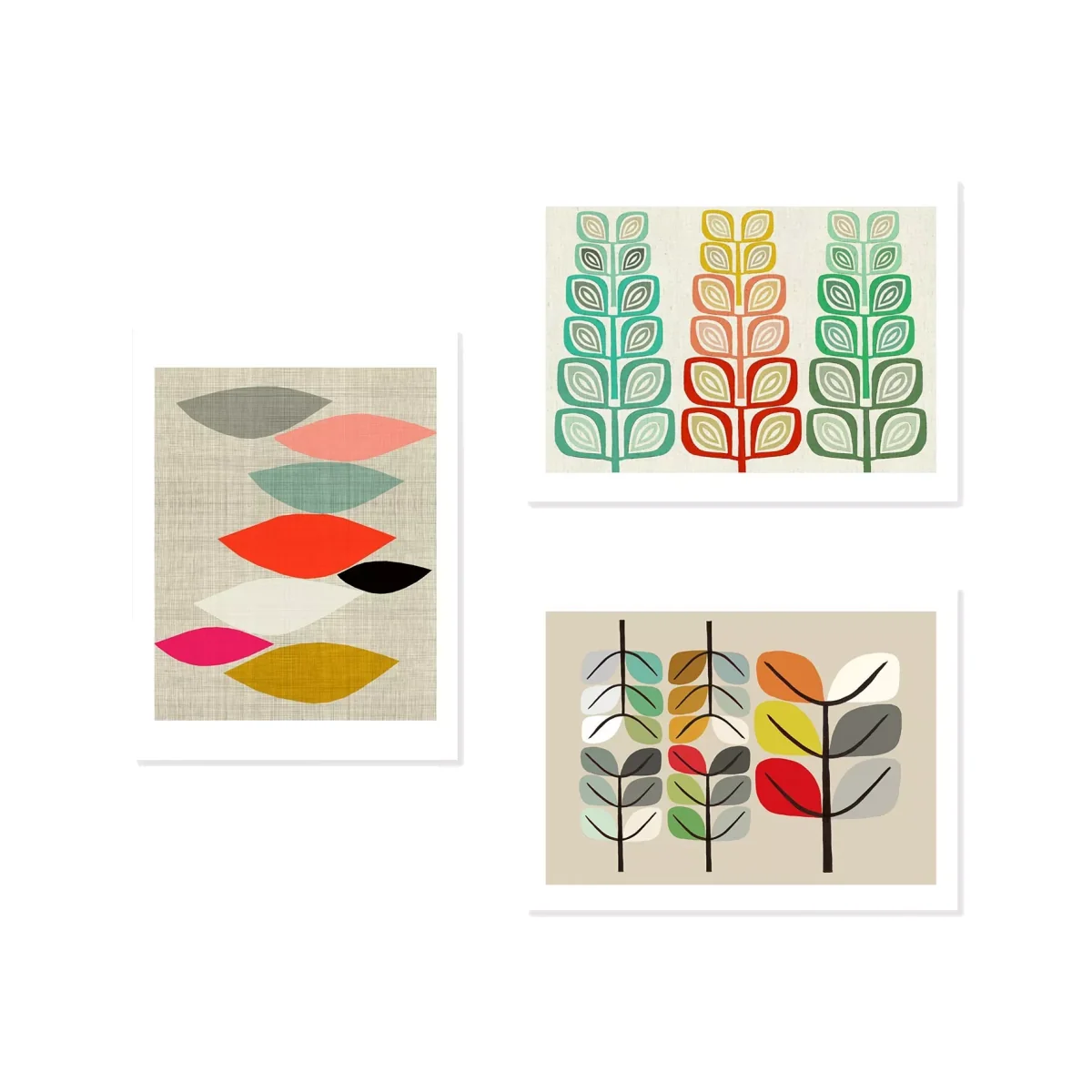 John Lewis ANYDAY Inaluxe Abstract Unframed Print, Set of 3, 40 x 30cm, Multi