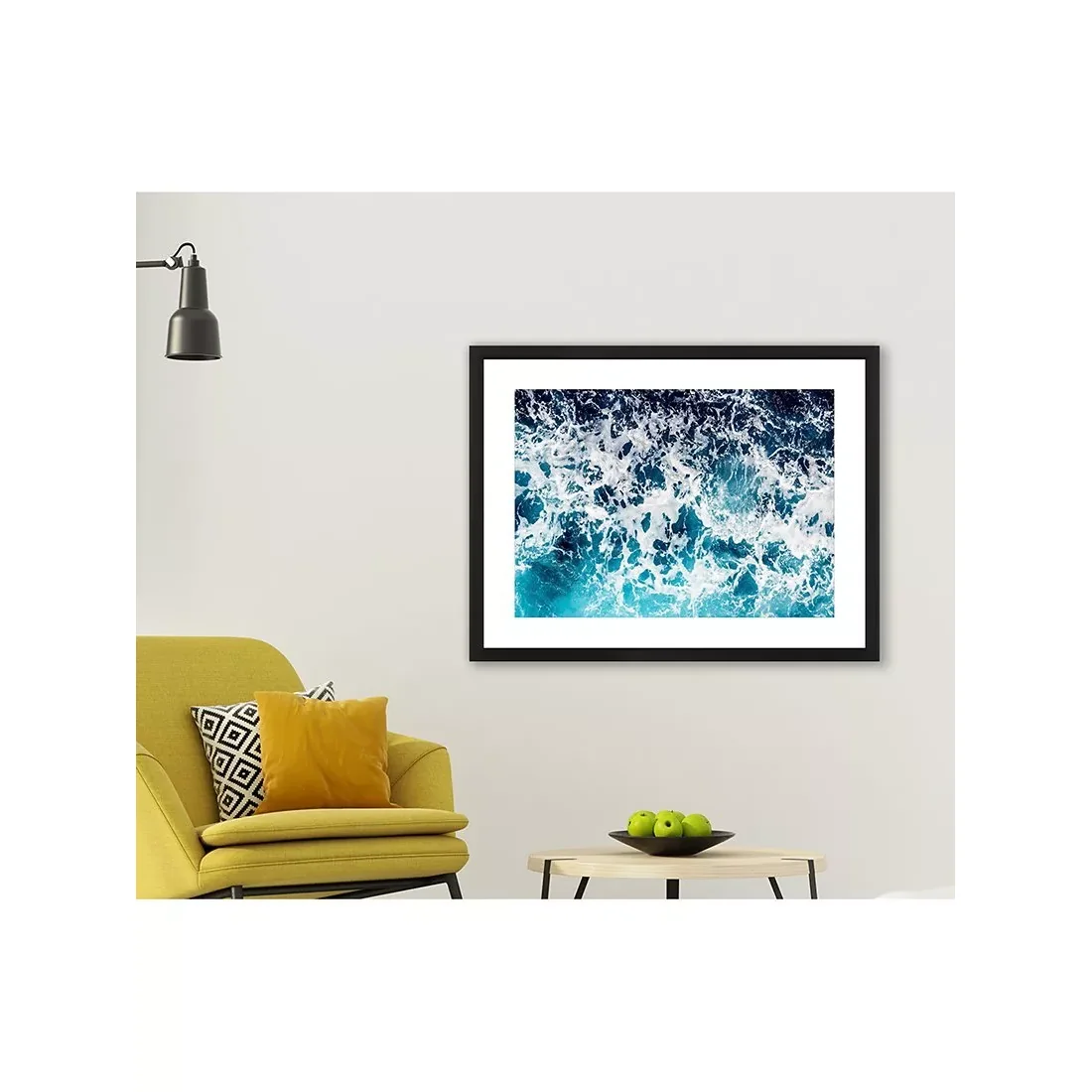 Aqua 1 - Framed Print & Mount, 66 x 86cm, Blue – image 4