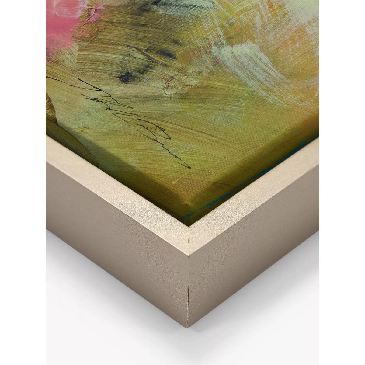 John Lewis Natasha Barnes 'Cherry Blossom' Abstract Framed Canvas Print, 64 x 64cm, Pink/Multi – image 3