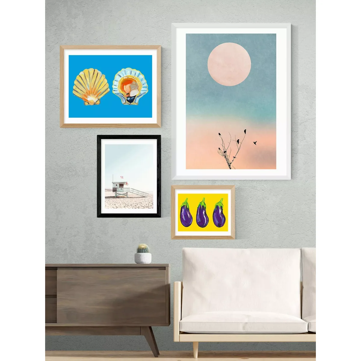 EAST END PRINTS Sisi and Seb 'Santa Monica' Framed Print – image 2