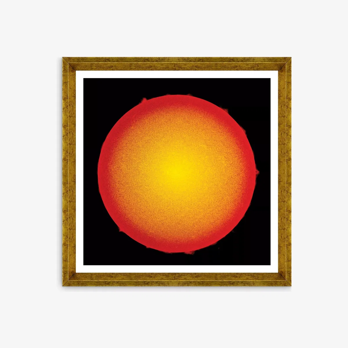 Night Skies 2 - Framed Print & Mount, 66 x 66cm, Orange – image 1