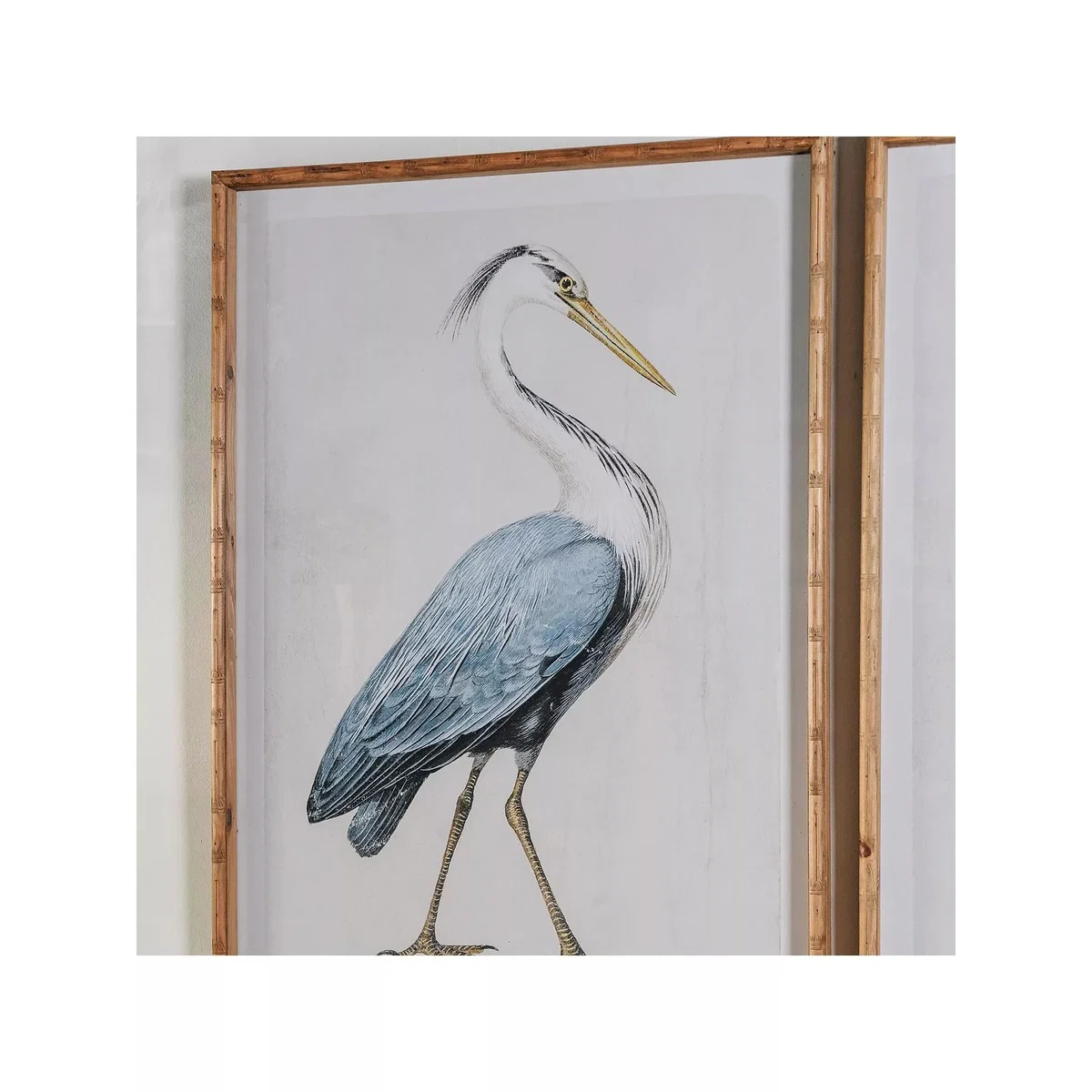 One.World Blue Heron Birds Wood Framed Print, Set of 2, 100 x 70cm, Natural/Multi – image 5