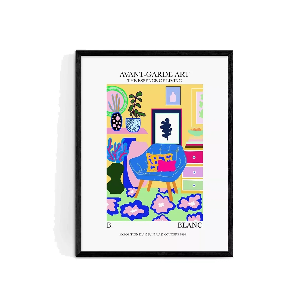 EAST END PRINTS BLANC Prints 'Yellow Essence' Framed Print – image 1