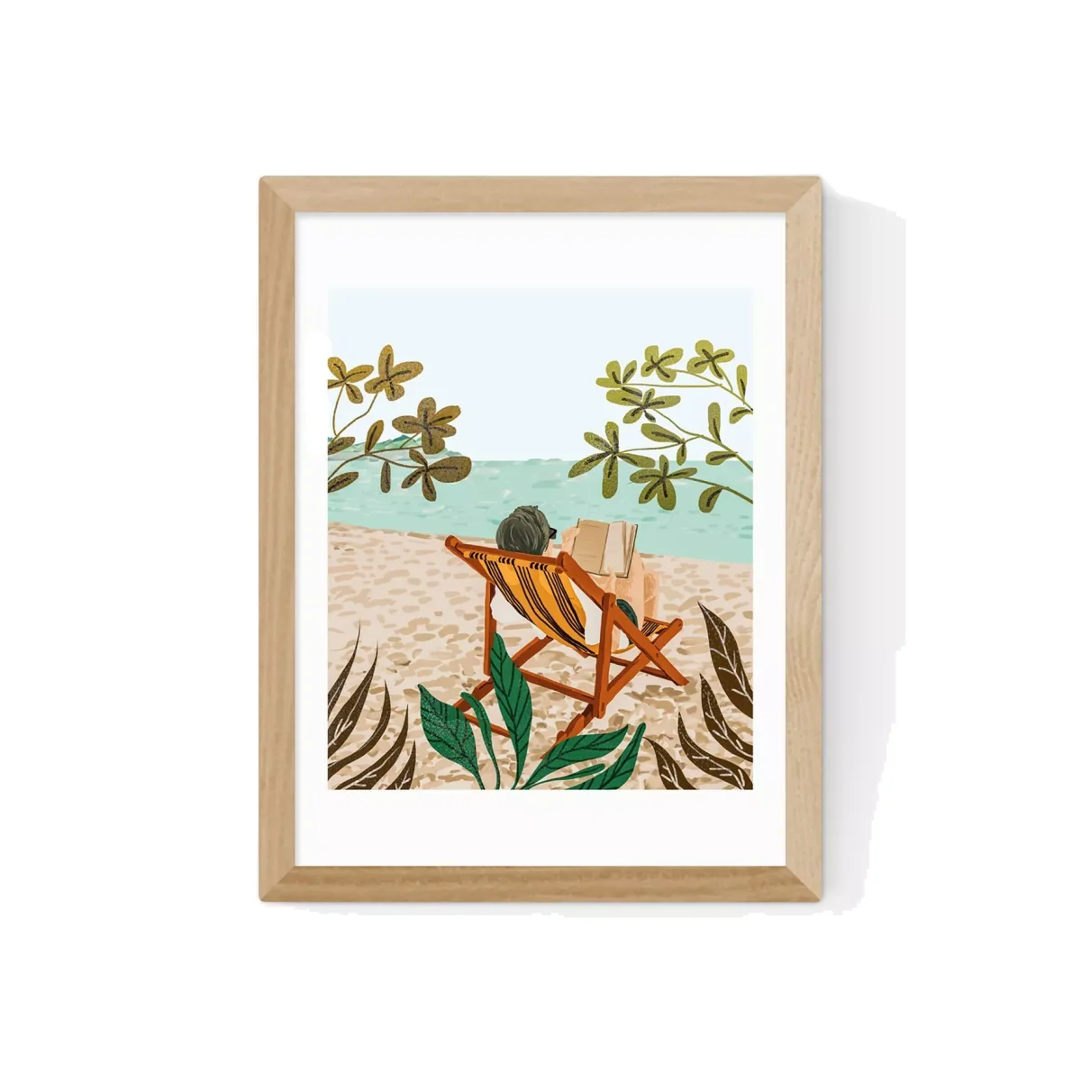 EAST END PRINTS 83 Oranges 'Vacay Book Club' Framed Print