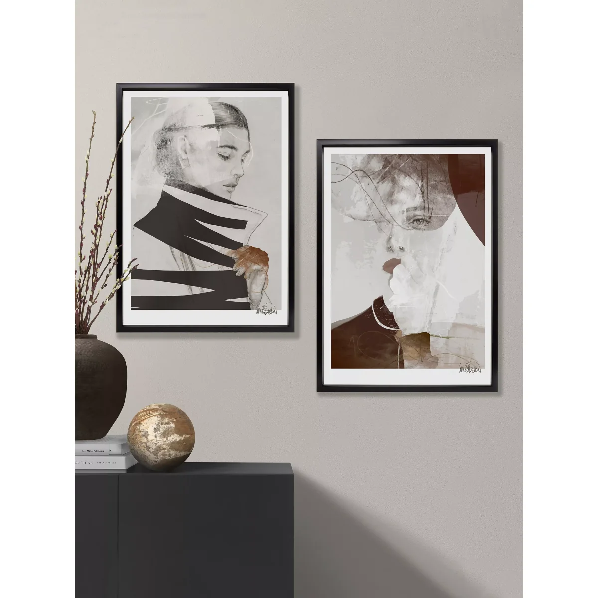 Anna Bulow - 'Untold Stories' Limited Edition Framed Print, 75 x 55cm, Grey – image 4