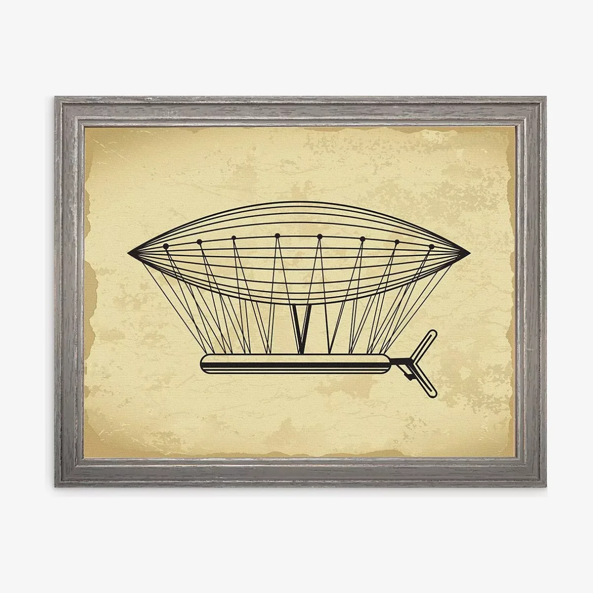 Air Ship 'Travel V' Framed Print, 36 x 46cm, Brown – image 1