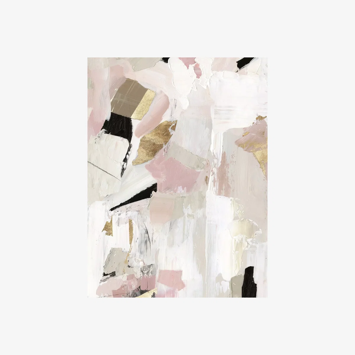 John Lewis & Partners - Black Rose Gold I Canvas Print, 80 x 60cm, Pink/Multi – image 1