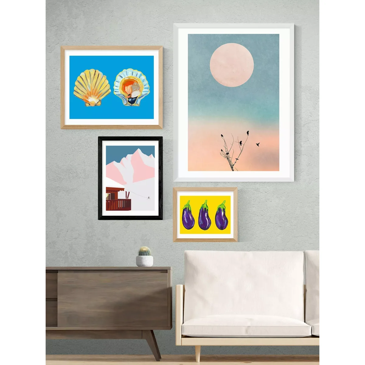EAST END PRINTS Keeler & Sidaway 'Ski Chalet' Framed Print – image 2