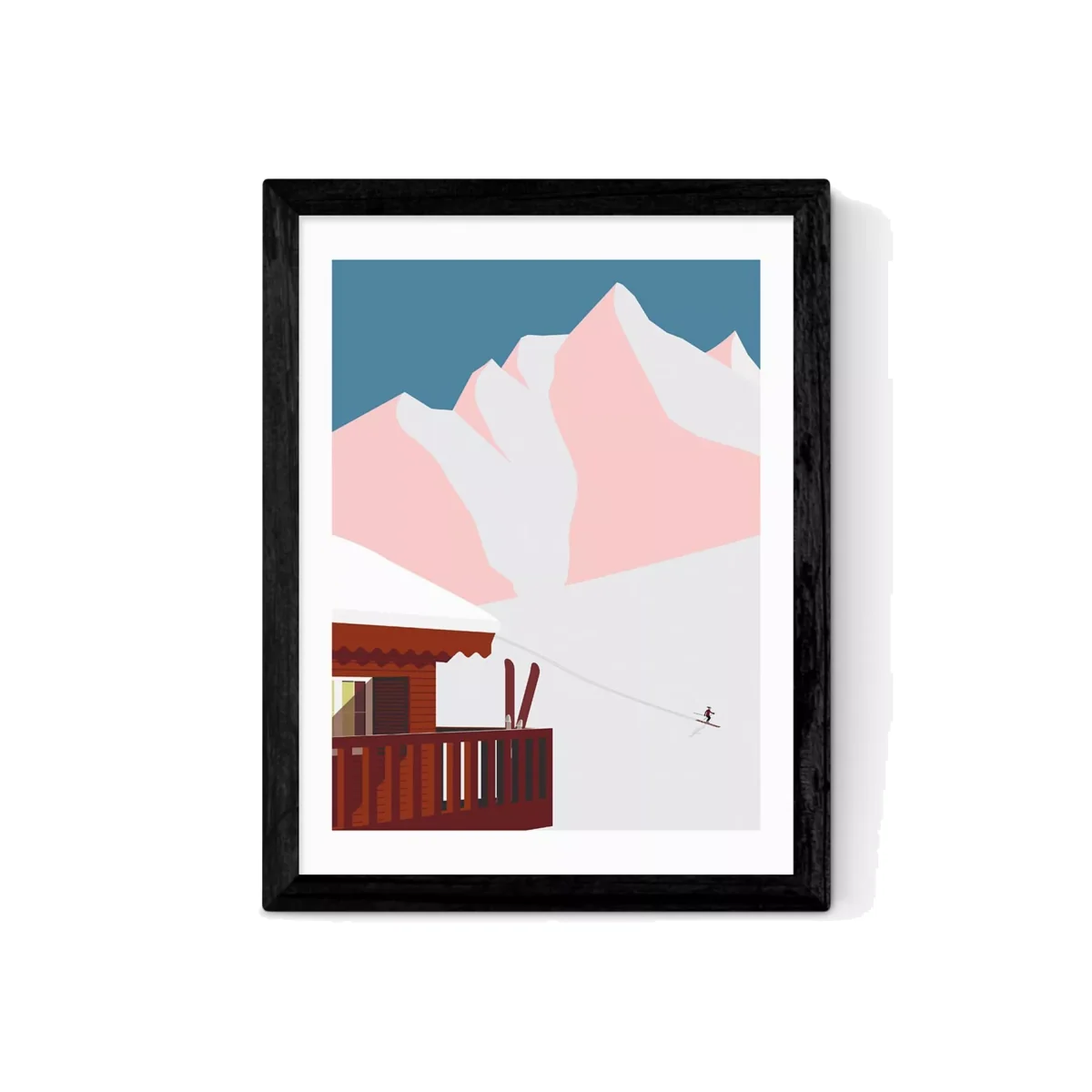 EAST END PRINTS Keeler & Sidaway 'Ski Chalet' Framed Print – image 1