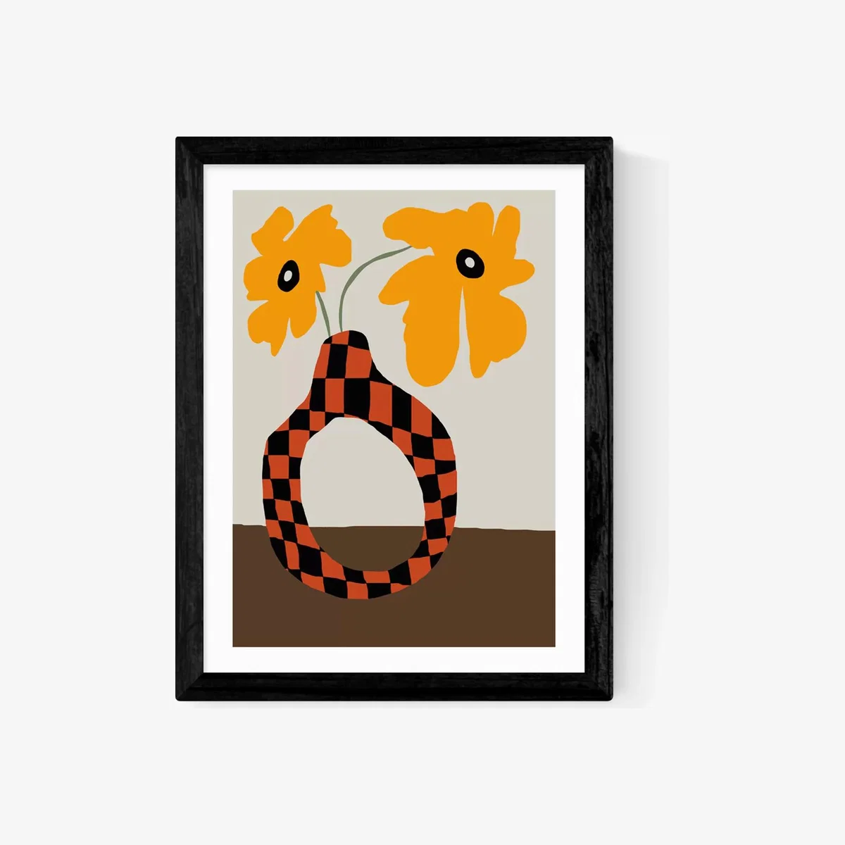 EAST END PRINTS Miho Art Studio 'Modern Pottery & Flower' Framed Print – image 1
