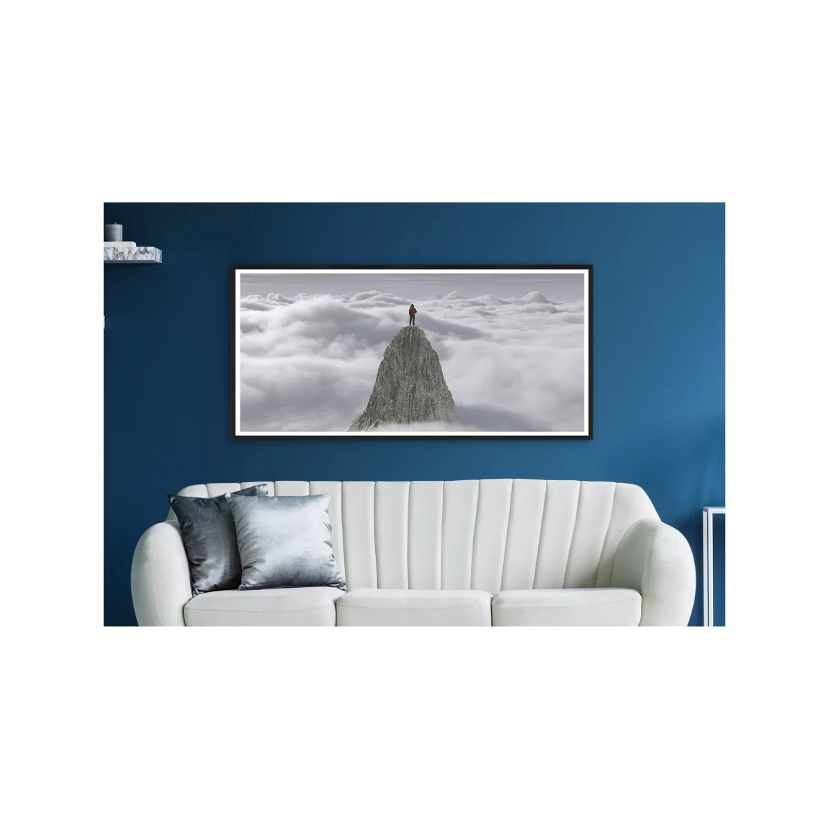 Summit - Framed Print & Mount, 56 x 101.5cm, White – image 4