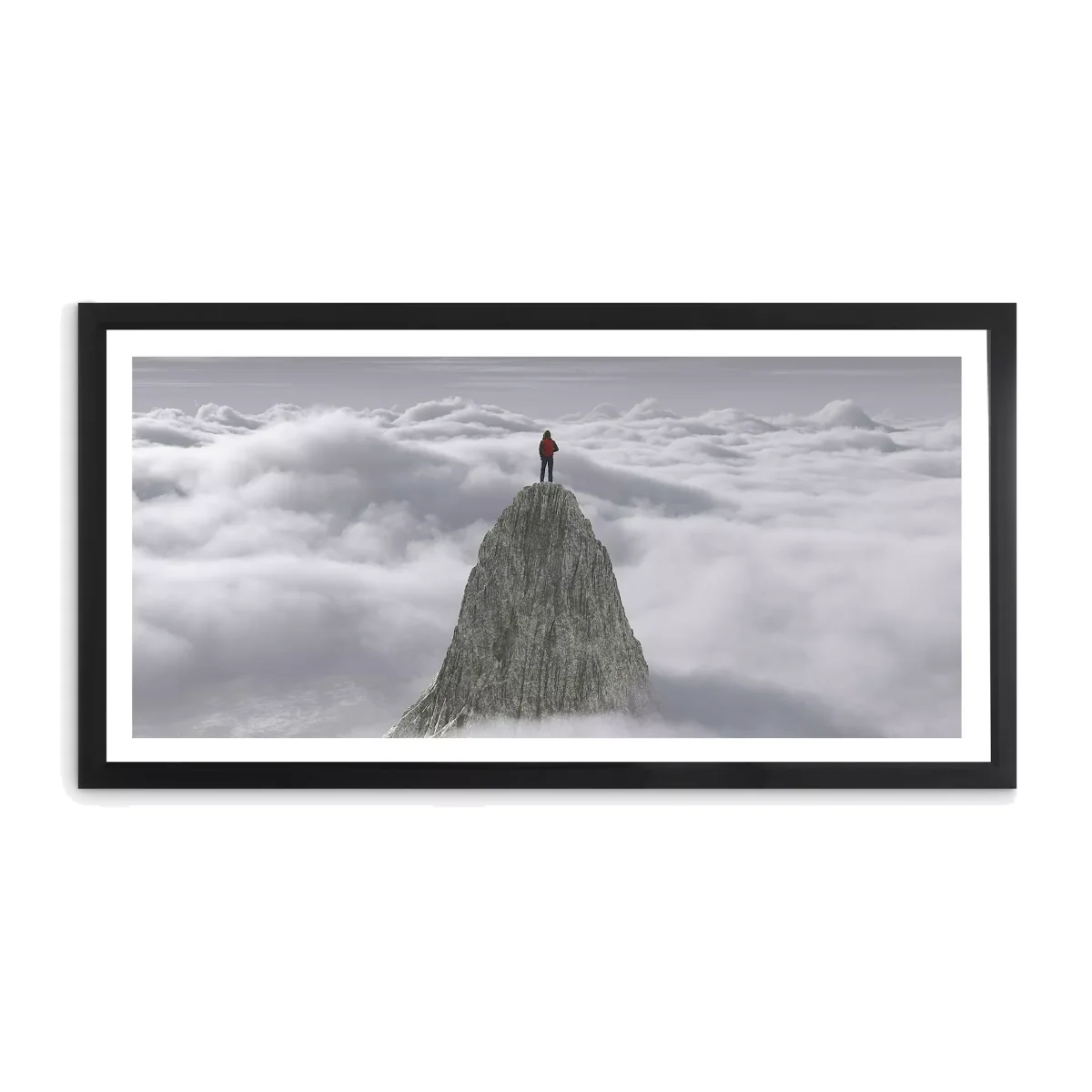 Summit - Framed Print & Mount, 56 x 101.5cm, White – image 1