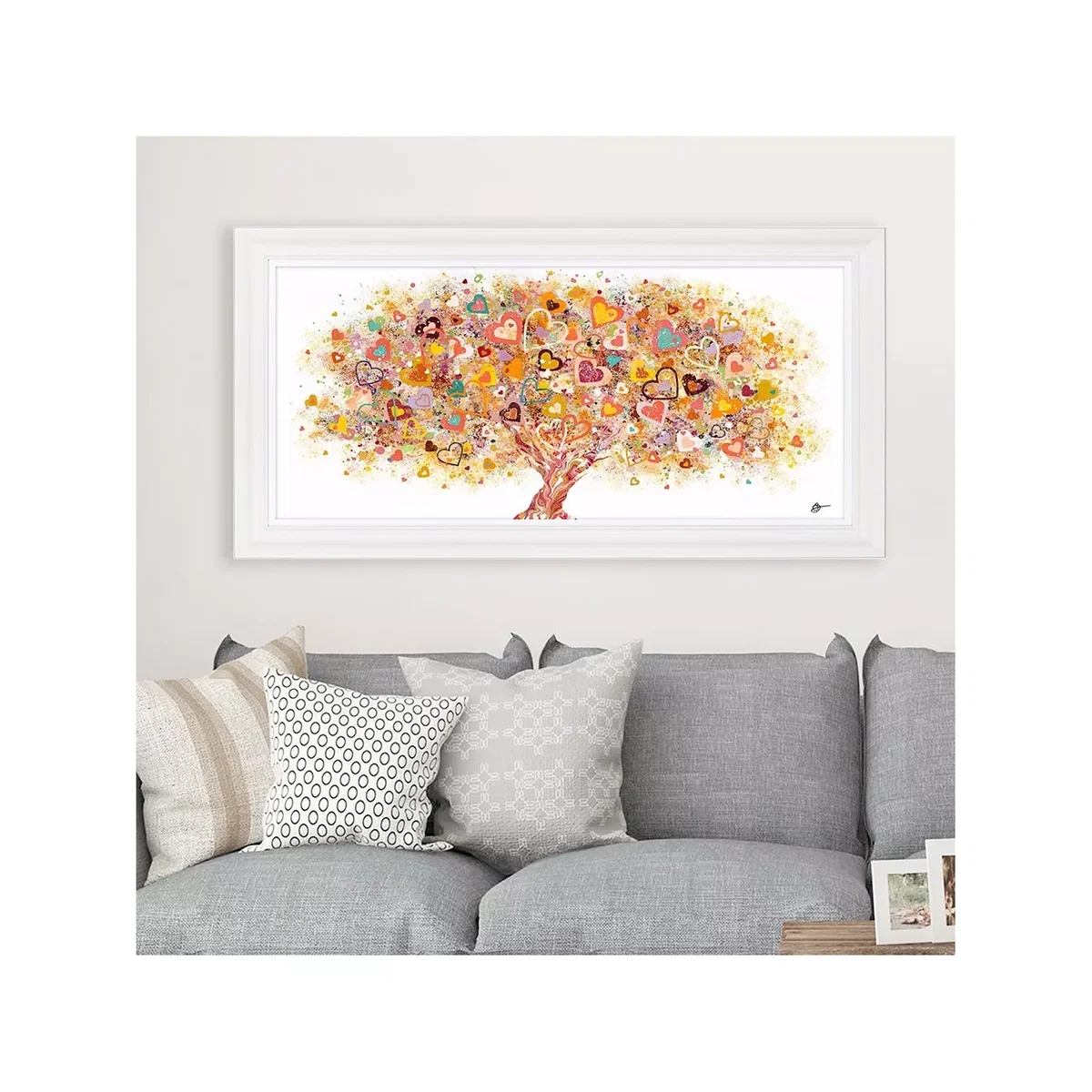 Sara Otter - 'Colour of Love' Framed Print, 45 x 100cm, Orange/Multi – image 2