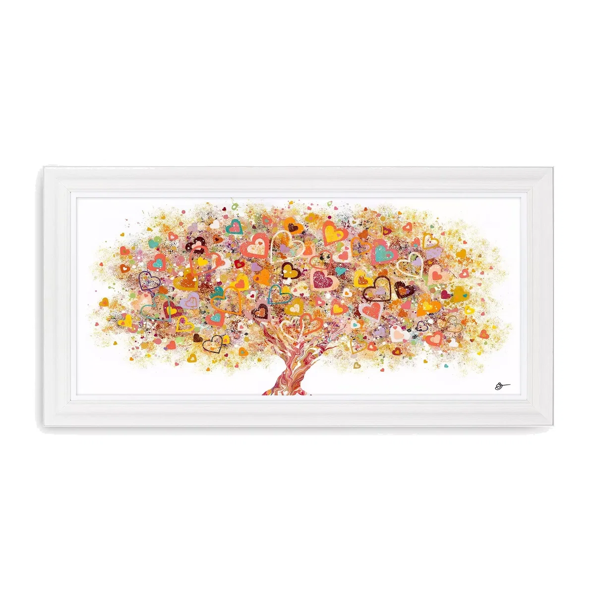 Sara Otter - 'Colour of Love' Framed Print, 45 x 100cm, Orange/Multi – image 1