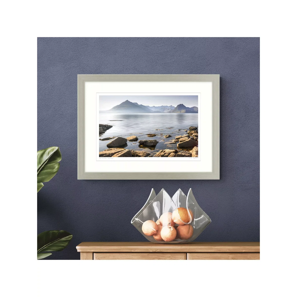 Mike Shepherd - 'Cuillin Mountains' Framed Print & Mount, 57 x 77cm, Blue/Multi – image 2