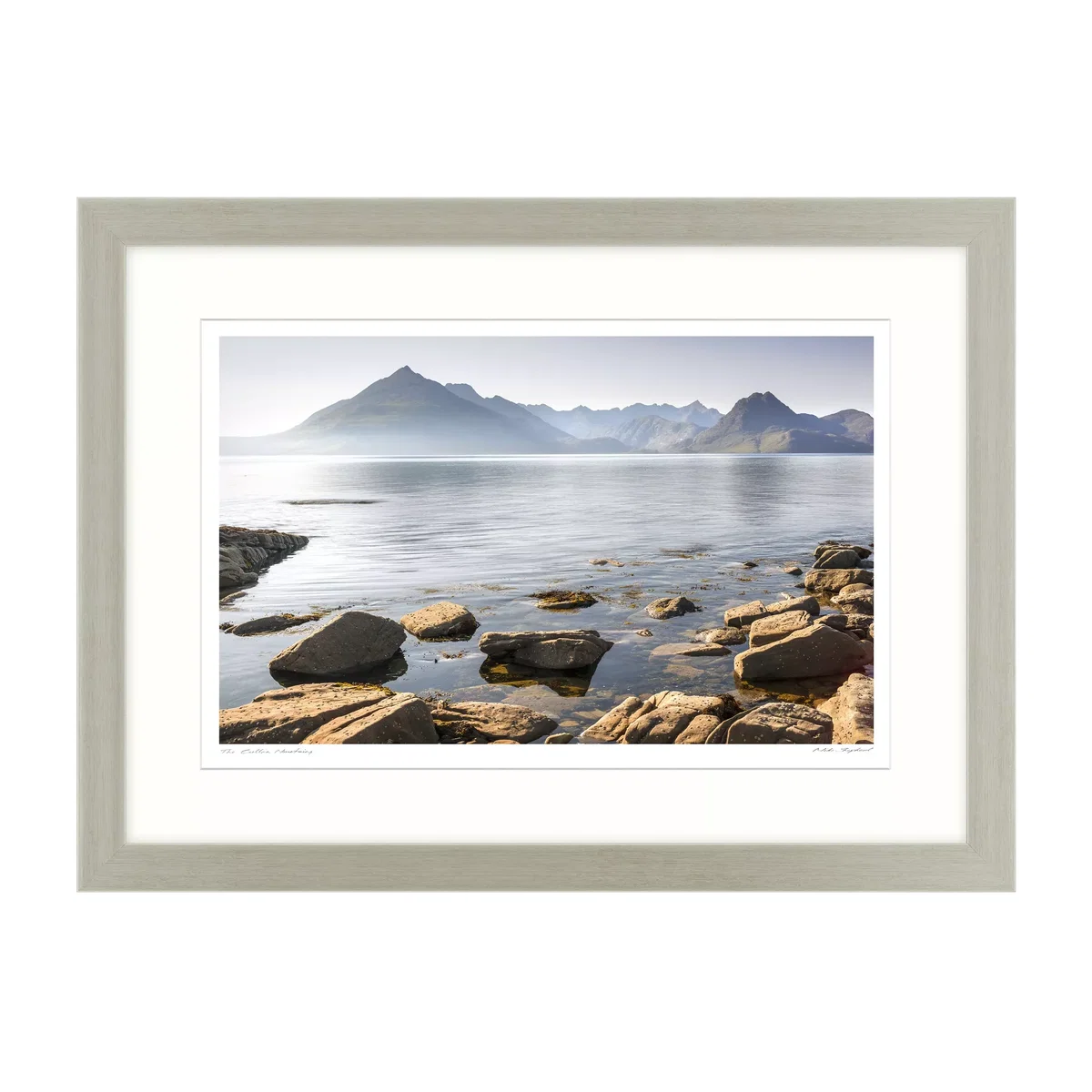 Mike Shepherd - 'Cuillin Mountains' Framed Print & Mount, 57 x 77cm, Blue/Multi – image 1