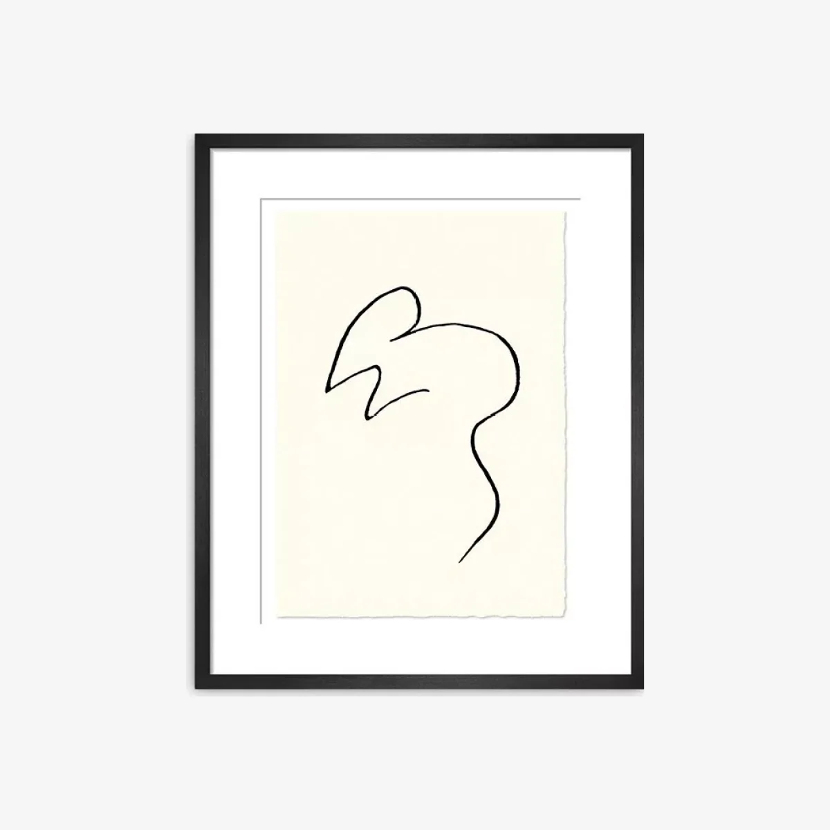 Pablo Picasso - 'Souris' Mouse Sketch Framed Print, 47 x 37cm, Black/White