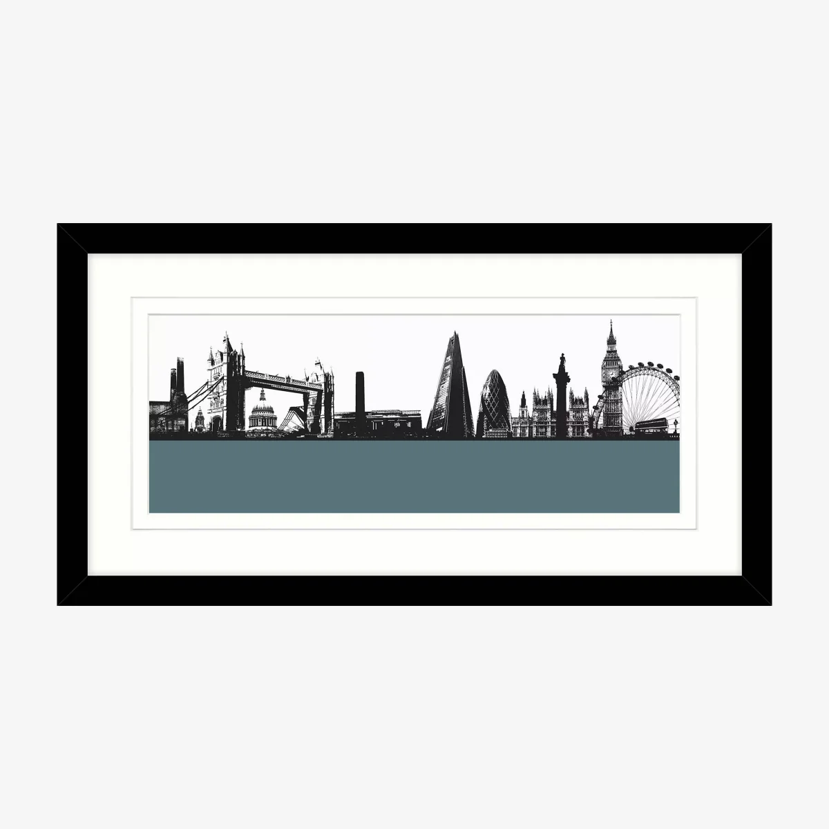 Jacky Al-Samarraie London Skyline Framed Print, 64 x 34cm – image 1