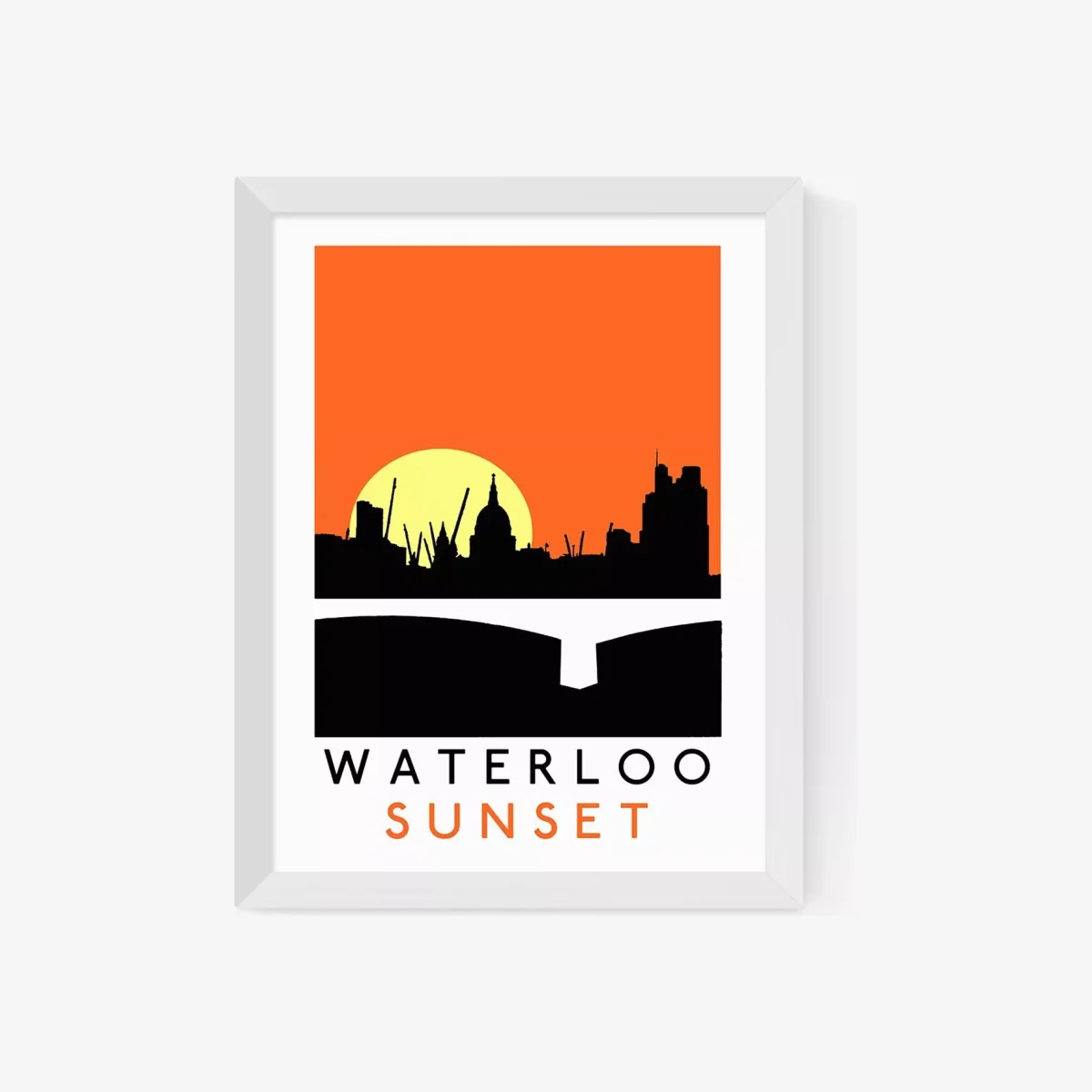 EAST END PRINTS Indieprints 'Waterloo Sunset' Framed Print