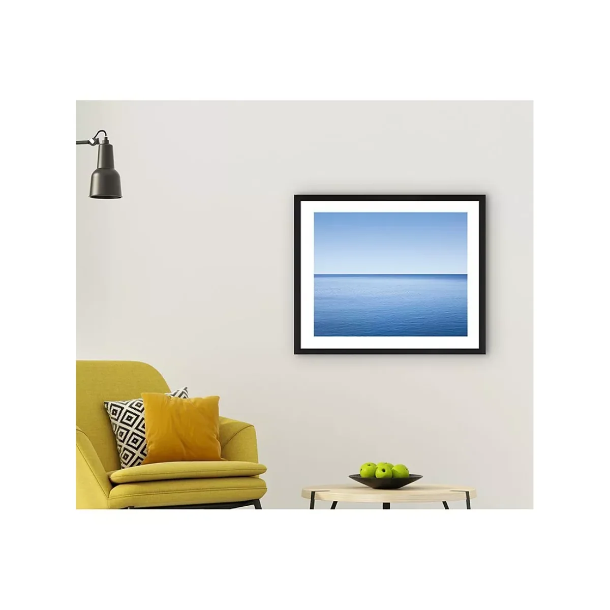Calm - Framed Print & Mount, 56 x 66cm, Blue – image 4