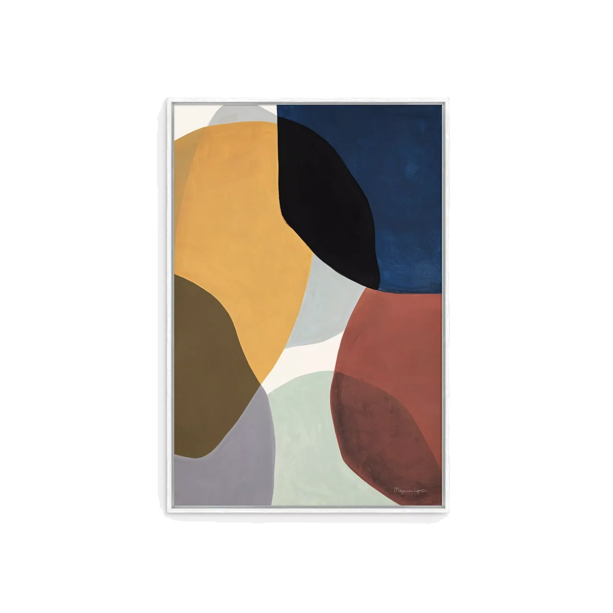 Berit Mogensen Lopez - 'Overlap' Framed Canvas Print, 94 x 64cm, Multi – image 1