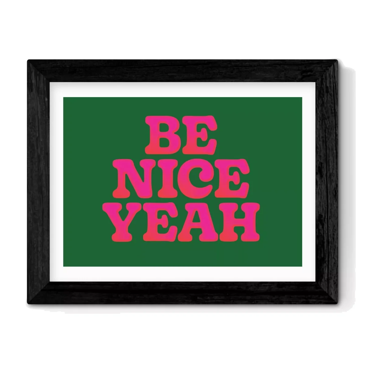EAST END PRINTS Limbo and Ginger 'Be Nice Yeah' Framed Print – image 1