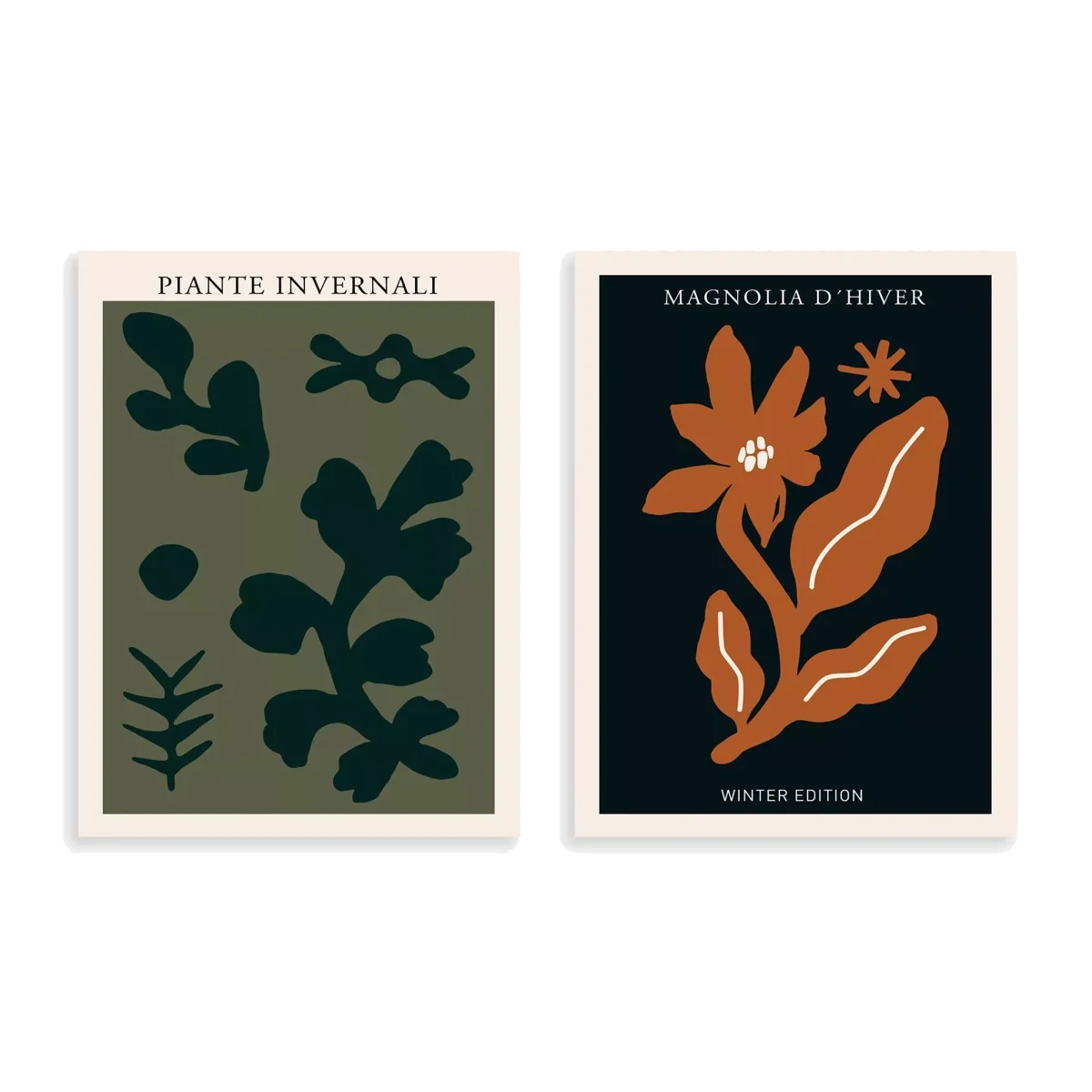 EAST END PRINTS Ani Vidotto 'Piante Invernali' Unframed Print, Set of 2, 40 x 30cm, Multi