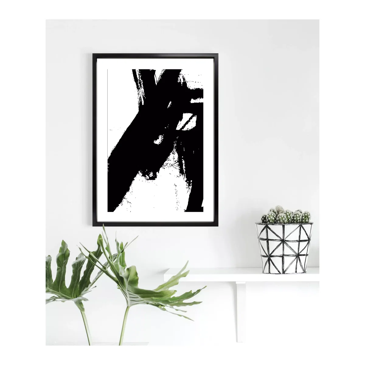Nero 4 - Framed Print & Mount, 76 x 56cm, Black – image 4