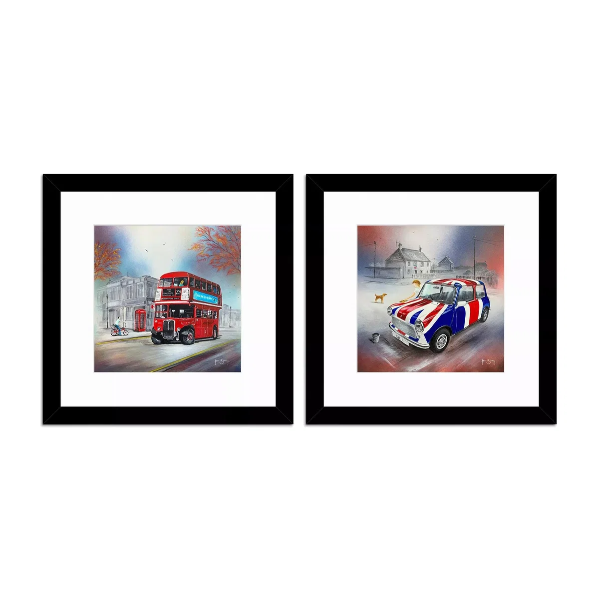 John Lewis Adam Barsby 'Pride of Great Britain' Framed Print & Mount, Set of 2, 33.5 x 33.5cm, Multi – image 1