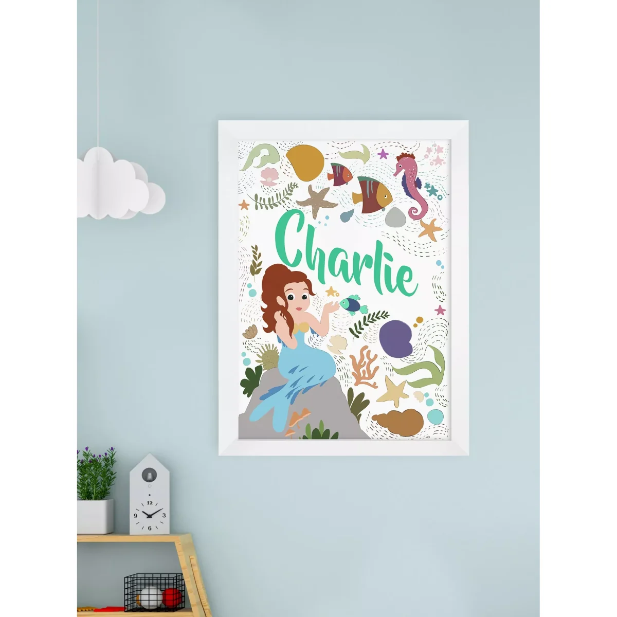 John Lewis Personalised Mermaid Framed Print – image 2