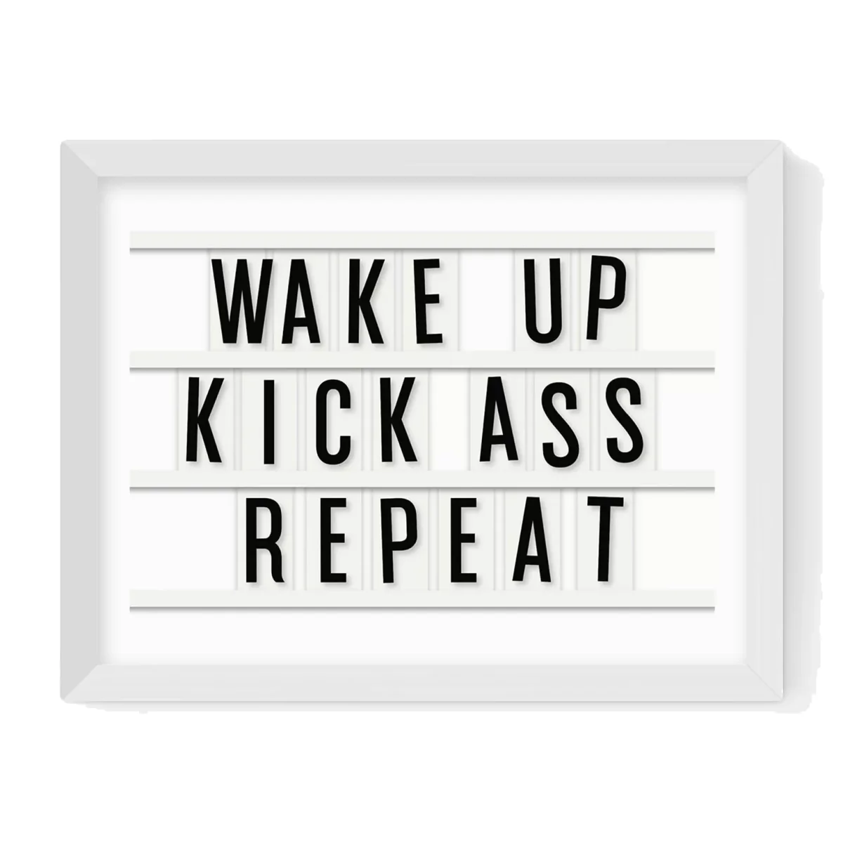 EAST END PRINTS Rafael Farias 'Wake Up Kick Ass Repeat' Framed Print – image 1