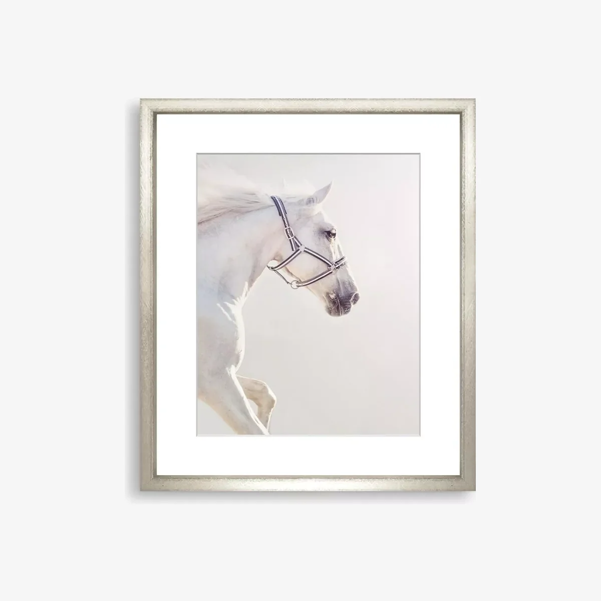 Graceful Stead Framed Print & Mount, 73 x 58cm, White