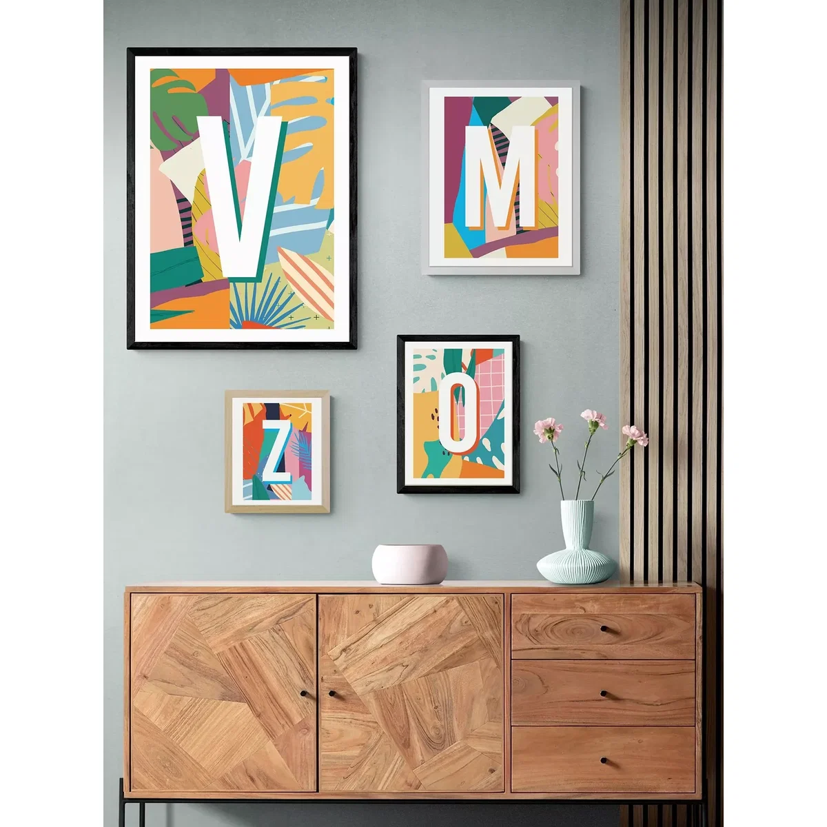 EAST END PRINTS Sei and Ru 'V Letter' Framed Print – image 2