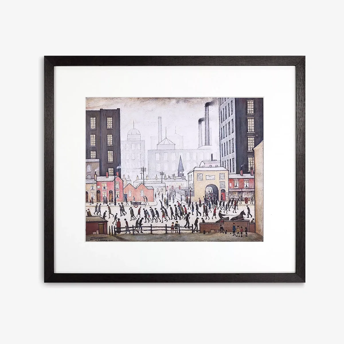 LS Lowry - Coming From The Mill 1930 Framed Print & Mount, 44 x 50.8cm – image 1