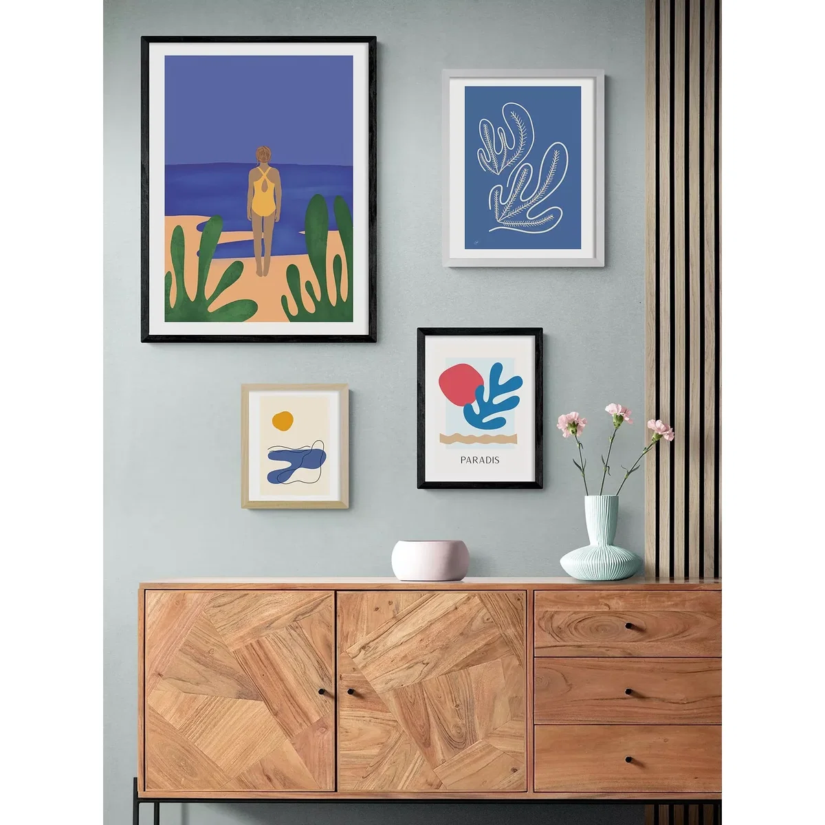EAST END PRINTS Sifa Mustafa 'A Quick Dip' Framed Print – image 2